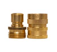 Underhill ProLine A-QCFM-WS Raccord rapide pour tuyau d'arrosage en laiton massif avec adaptateur fileté mâle et arrêt d'eau