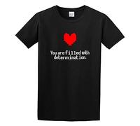 Undertale sans You are Filled with Determination O Neck Men T-Shirt T-Shirt Black XL