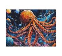Underwater Fantasy Octopus in Space Puzzles pour Adultes Jeux Relaxants Défi Difficile Cadeaux De Noël Et d'anniversaire 52x38cm/1000pcs