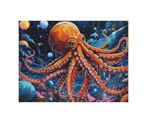 Underwater Fantasy Octopus in Space Puzzles pour Adultes Jeux Relaxants Défi Difficile Cadeaux De Noël Et d'anniversaire 52x38cm/1000pcs
