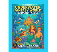 Underwater Fantasy World - Mermaid Family Coloring Book: A joyful underwater adventure featuring a mermaid family, dolphins, turtles, and ocean friends in 35 beautifully illustrated pages to color