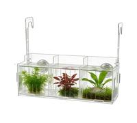 Underwater Plant Pot - Hanging Aquarium Planter for Moss Vine Growth | Transparent Clear Hydroponic Holder with Adjustable Hooks, Perfect Aquatic Plant Decoration, Fish Tank for Submerged Gardening