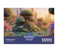 Underwater View of Lotus Pond 1000 Pièces Carton Premium Coffret De Puzzles Hobbit-Style Dwellings Stimulant Et Éducatif Jeu Créatif Puzzles As Birthday Gifts 52x38cm/1000pcs