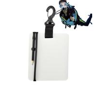 Underwater , Writing Board Durable Swivel Clip & Pencil Easy-to-Use Diving | Divers Tablet, , Underwater Writing Tablet For Water Sports & Diving