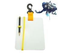 Underwater , Writing Board Durable Swivel Clip & Pencil Easy-to-Use Diving | Divers Tablet, , Underwater Writing Tablet For Water Sports & Diving