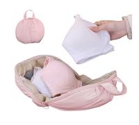 Underwear Storage Bag, Divided Organizer Tote, 7.87x4.33x6.89 inches Zipper Closure and Carry Handle, Laundry Bag Pouch for Panties Socks Bras, Home Dorm School Business Trip