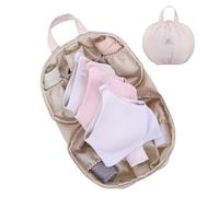 Underwear Storage Bag, Lightweight Divided Tote Pouch, Travel Organizer with Handle and Zipper for Panties, Socks, Lingerie, Home, School, Business Trip Use, 7.87x4.33x6.89 inches