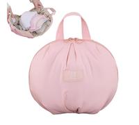 Underwear Storage, Divided Tote Organizer, Lightweight Laundry Carrying Pouch, Zippered Closure Design, Breathable Material, 1 Pack Pink, for Home, Business, Trip, and School Use