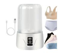 Underwear Washer Machine, Portable Rechargeable Laundry Washer, Small Clothes Washing Machine with Adjustable Cleaning Modes for Travel and Camping, 8.27x5.12 inches