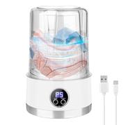 Underwear Washing Machine, 1l Mini Clothes Washer Appliance, Deep Cleaning Rechargeable Laundry Tool, Double Modes for Bras Socks Baby Clothes T-Shirts Swimsuits Underpants Travel Dorm Use