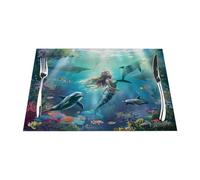 Underworld Sets de table sirène en PVC lavables antidérapants et résistants à la chaleur pour table de salle à manger 45,7 x 30,5 cm