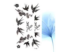 UNDERZY Tatouage Autocollants Pegatinas Temporales Con Forma De Golondrina Ara Hombre Y Mujer Tatuaje De Transferencia Al Agua Arte Corporal Para El Pecho Brazo Y Mano-Aaq066
