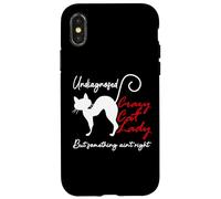 Undiagnosed But Something Aint Right Funny Crazy Cat Lady Coque pour iPhone X/XS