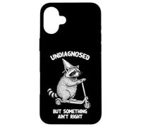 Undiagnosed But Something Ain't Right Funny Raccoon Scooter Coque pour iPhone 16 Plus