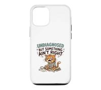 Undiagnosed But Something Ain't Right Grumpy Funny Cat Coque pour iPhone 12/12 Pro