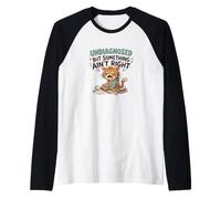 Undiagnosed But Something Ain't Right Grumpy Funny Cat Manche Raglan