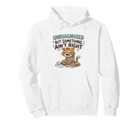 Undiagnosed But Something Ain't Right Grumpy Funny Cat Sweat à Capuche