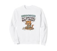 Undiagnosed But Something Ain't Right Grumpy Funny Cat Sweatshirt