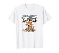 Undiagnosed But Something Ain't Right Grumpy Funny Cat T-Shirt