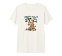 Undiagnosed But Something Ain't Right Grumpy Funny Cat T-Shirt Haut de Gamme