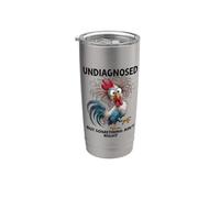 Undiagnosed But Something Aint Right Women Funny Chicken Mom Gobelet isotherme en acier inoxydable double paroi