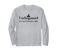 Undiagnosed But Something Ain't Right Women Funny Witch Hat Manche Longue