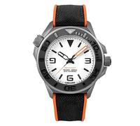 Undone AQUALUME Automatique Titane Silicone Tissu Noir Blanc Saphir Montre Homme, sable, Sport