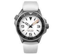 Undone AQUALUME WHITE Automatique Titane Silicone Tissu Blanc Saphir Montre Homme, sable