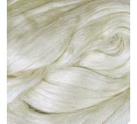 Undyed naturel soie de mûrier Toupie Blending feutrage de luxe Fibre - 100 grammes (3,5 onces)