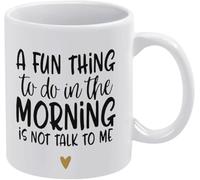 Une activité amusante à faire le matin : « Parlez-moi » ! Mug à café original en céramique imprimée recto verso, idéal pour le bureau ou la maison, pour femmes et hommes (325 ml). Cadeau parfait pour