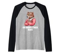 Une Adorable Grand-mère Ours Et Son Petit-Fils pour La Fête Manche Raglan
