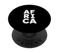 Une Afrique drôle Dit Une Typographie Noire audacieuse PopSockets PopGrip Adhésif