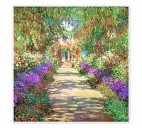 Une Allée du jardin de Monet, Giverny Poster de Claude Monet 40 x 40 cm Vert Tableaux Décoration murale