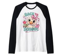 Une Ambiance Amusante pour la rentrée Scolaire, Mignon Bus Scolaire, Canard, Enfants Manche Raglan