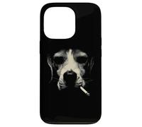 Une Ambiance Urbaine surréaliste en Forme de félin Qui Fume Un Visage de Chat Coque pour iPhone 13 Pro