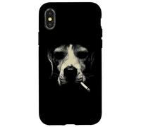 Une Ambiance Urbaine surréaliste en Forme de félin Qui Fume Un Visage de Chat Coque pour iPhone X/XS