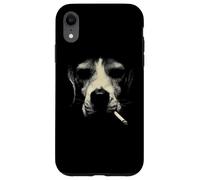 Une Ambiance Urbaine surréaliste en Forme de félin Qui Fume Un Visage de Chat Coque pour iPhone XR