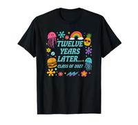 Une Amusante de 2027, Remise des diplômes Douze Ans Plus Tard T-Shirt Graphique avec Valeur