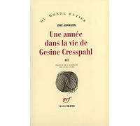 Une année dans la vie de Gesine Cresspahl - Avril - Juin 1968 - Uwe Johnson - Gallimard - Livre