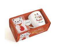 Une Année Qui Bouillotte De Bonheur - Coffret Avec 1 Mug Et 1 Adorable Bouillotte Chat De La Fortune