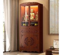 Une armoire de sanctuaire bouddhiste avec espace de rangement, un autel de méditation de style chinois et une table d'autel bouddhiste avec tiroirs, utilisée pour la pratique personnelle 70cm/27.6 in