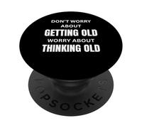 Une Attitude Toujours Jeune pour Une Personne âgée Qui vieillit avec grâce PopSockets PopGrip Adhésif
