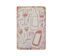 Une autre affiche d'art mural sur le vin, nourriture et boisson, art mural rétro tendance, idée pour les amateurs de vin, plaque en métal, affiche, culture vintage, décoration murale, aluminium, jar