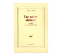 André Velter – Une autre altitude – Poèmes pour Chantal Mauduit – Gallimard