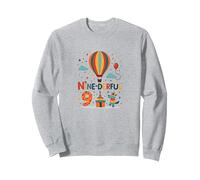 Une Aventure d'anniversaire de Neuf Jours pour la célébration des Enfants Sweatshirt, Unisexe pour Adultes, Gris Chiné, L