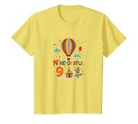 Une Aventure d'anniversaire de Neuf Jours pour la célébration des Enfants T-Shirt, Enfant, Citron, 6 Ans