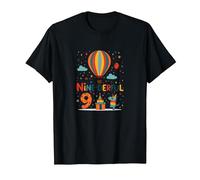 Une Aventure d'anniversaire de Neuf Jours pour la célébration des Enfants T-Shirt, Homme, Noir, 5XL
