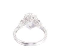 Une Bague de Fiançailles Moissanite Bague Argent Or Blanc 9 Carats Goutte D'Eau avec 1 CT de Moissanite Taille Mesdames pour Mesdames Nouvel An Bijoux