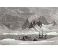 Une baie du Spitzberg ou du Spitzbergen Norvège du Nord de l'expédition La Recherche de 1838 à 1840 une expédition de l'amirauté française. De l'univers ou l'infiniment grand et l'infiniment petit