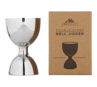 Une barre au-dessus de la cloche premium Jigger avec 10 mesures a l'interieur - Cocktail en acier inoxydable professionnel et lourd 304 Double Ji